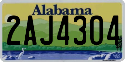 AL license plate 2AJ4304