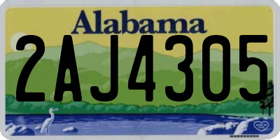 AL license plate 2AJ4305