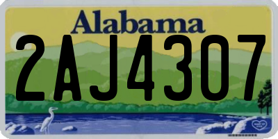 AL license plate 2AJ4307