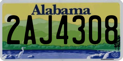 AL license plate 2AJ4308