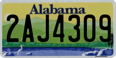 AL license plate 2AJ4309