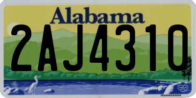 AL license plate 2AJ4310