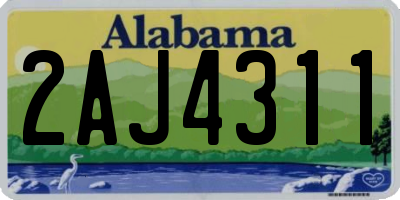 AL license plate 2AJ4311