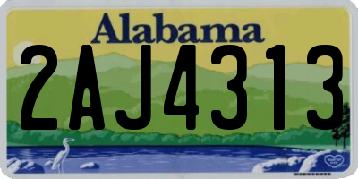 AL license plate 2AJ4313
