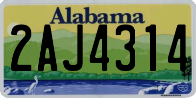 AL license plate 2AJ4314