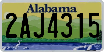 AL license plate 2AJ4315