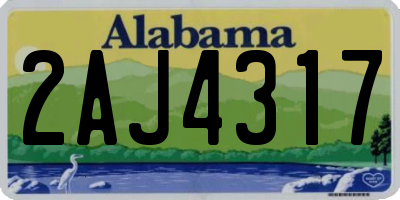 AL license plate 2AJ4317