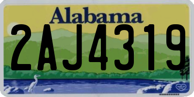 AL license plate 2AJ4319