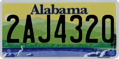 AL license plate 2AJ4320