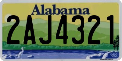 AL license plate 2AJ4321
