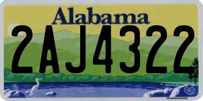 AL license plate 2AJ4322