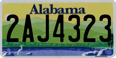 AL license plate 2AJ4323