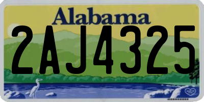 AL license plate 2AJ4325