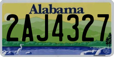 AL license plate 2AJ4327