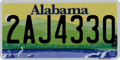 AL license plate 2AJ4330