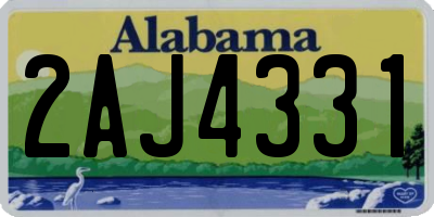 AL license plate 2AJ4331