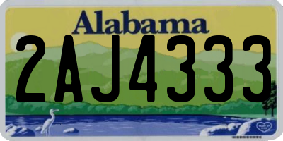AL license plate 2AJ4333