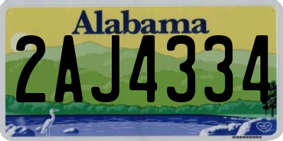 AL license plate 2AJ4334