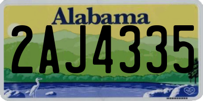 AL license plate 2AJ4335