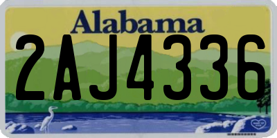 AL license plate 2AJ4336