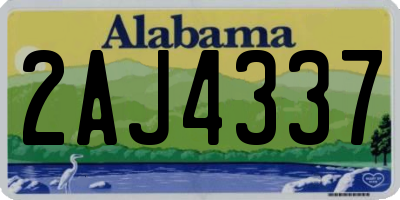 AL license plate 2AJ4337