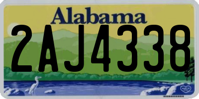 AL license plate 2AJ4338