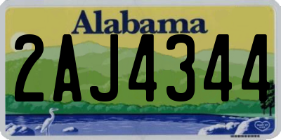 AL license plate 2AJ4344