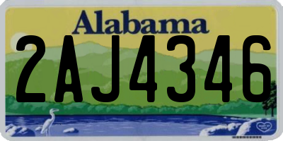 AL license plate 2AJ4346