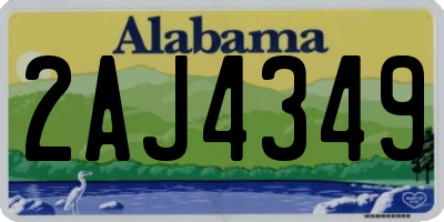 AL license plate 2AJ4349