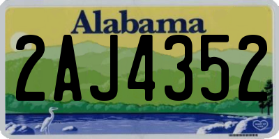 AL license plate 2AJ4352