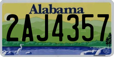 AL license plate 2AJ4357