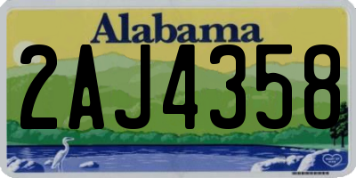 AL license plate 2AJ4358