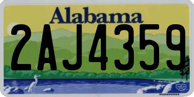 AL license plate 2AJ4359