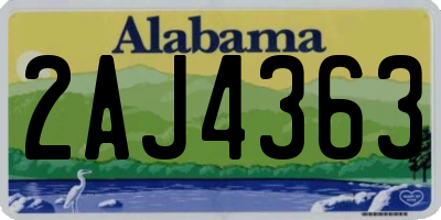AL license plate 2AJ4363