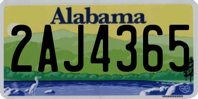 AL license plate 2AJ4365