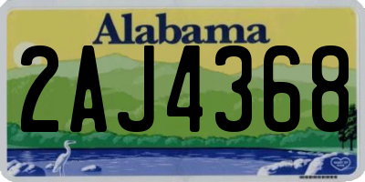 AL license plate 2AJ4368
