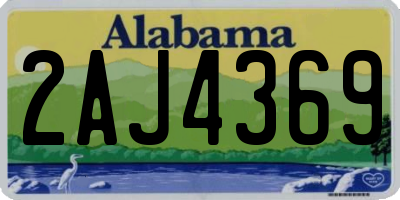AL license plate 2AJ4369