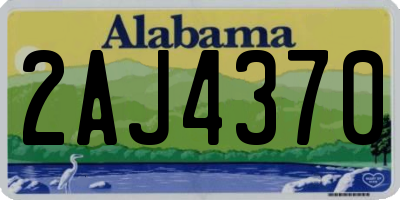 AL license plate 2AJ4370