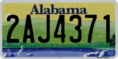 AL license plate 2AJ4371