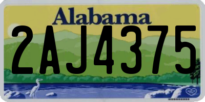 AL license plate 2AJ4375
