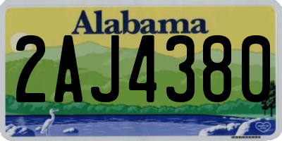 AL license plate 2AJ4380