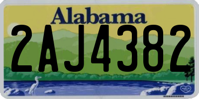 AL license plate 2AJ4382