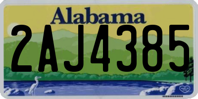 AL license plate 2AJ4385