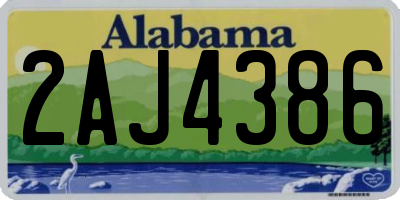 AL license plate 2AJ4386