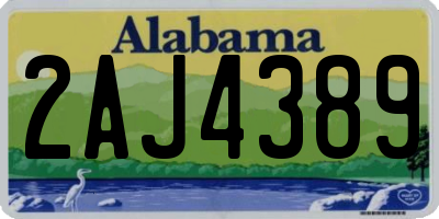 AL license plate 2AJ4389