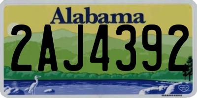 AL license plate 2AJ4392