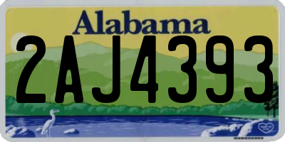AL license plate 2AJ4393