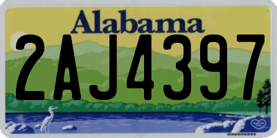 AL license plate 2AJ4397