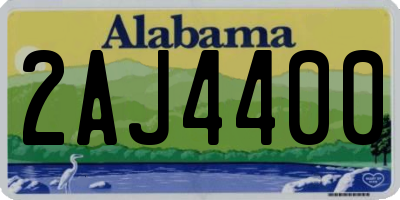 AL license plate 2AJ4400