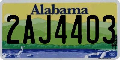 AL license plate 2AJ4403